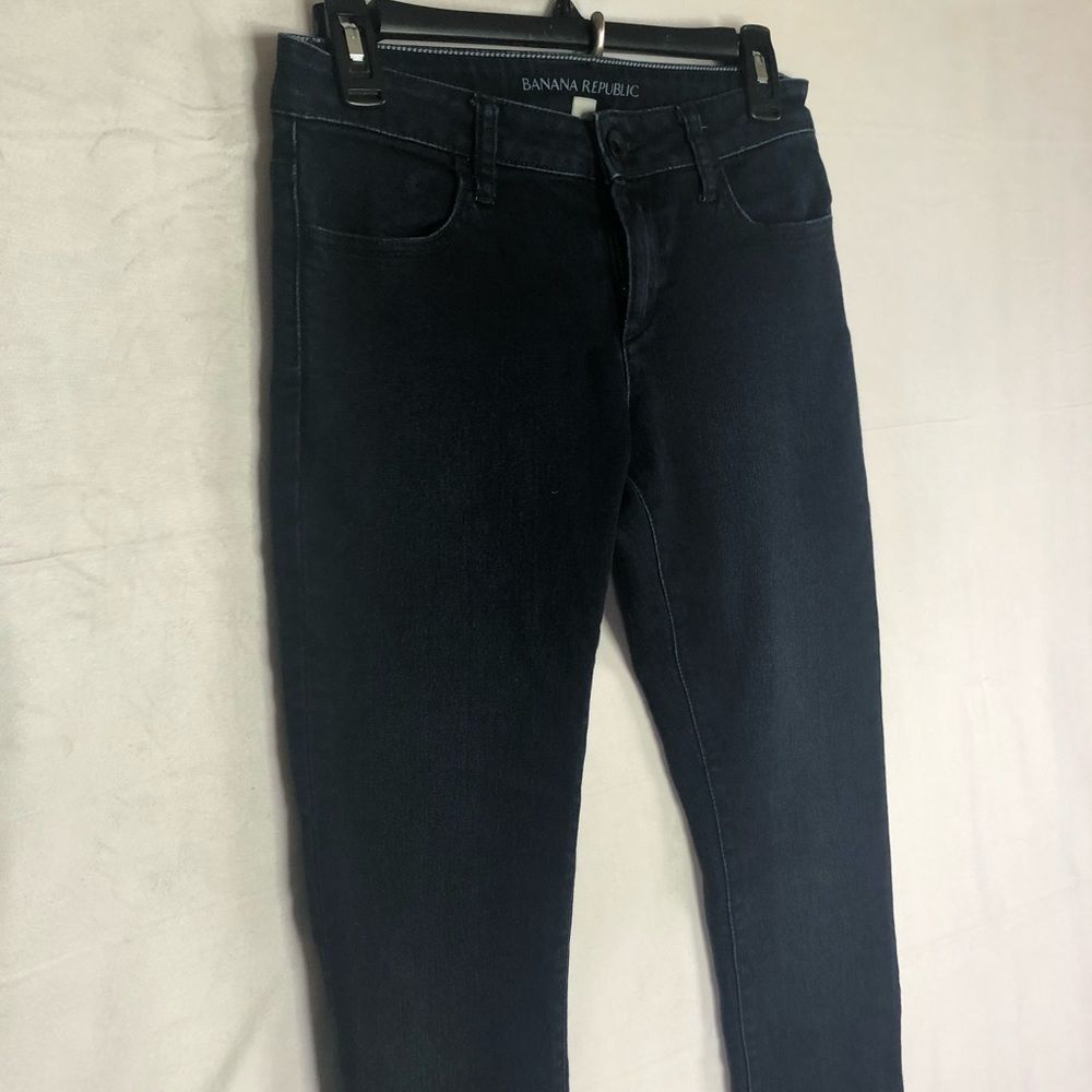 Banana Republic dark blue denim spandex skinny leggings size 26